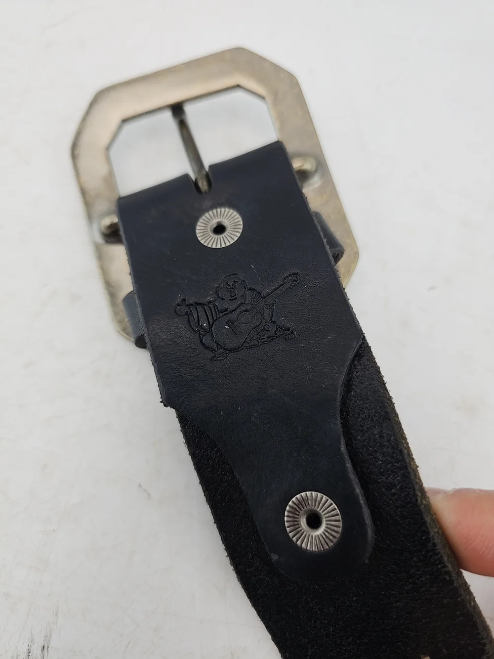True Religion Perforated Leather Belt
